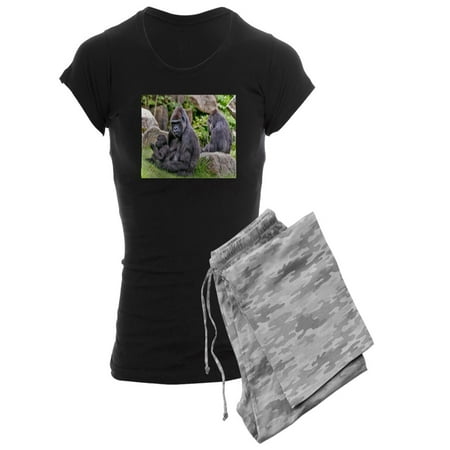 

CafePress - GORILLA AND BABY - Women s Dark Pajamas