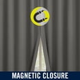 thumbnail image 6 of Sun Zero Aria 2-pack Magnetic Closure Theater Grade 100% Blackout Back Tab/Rod Pocket Curtain Panel Pair, 52"W x 63"L, Gray, 6 of 10