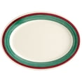 thumbnail image 1 of G.E.T. Melamine Plastic Oval Serving / Dinner Platter, 9.75" x 7.25", Diamond Portofino (Set of 12), 1 of 1