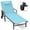 Aqua, variant on Harbweb Outdoor Chaise Lounge Chair , 5-Position Adjustable Sun Tanning Chair with Pillow, Aluminum Patio Lounge Chair with Wheels & Armrests for Garden, Beach, Patio, Pool, Red