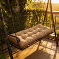 thumbnail image 5 of BUTASY Swing Cushion Replacement Outdoor Porch Waterproof Bench Cushion Outdoor Chair Cushions 19.68x39.37 inch Swing Sets For Backyard(black), 5 of 6