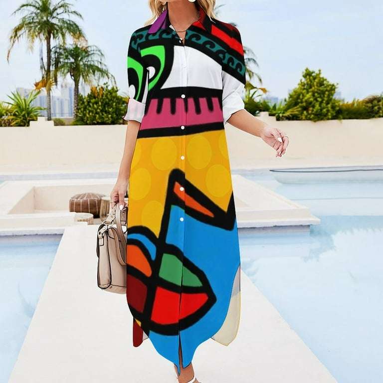 chinese dress ladies Funky Artist T-shirt Dress main image 1