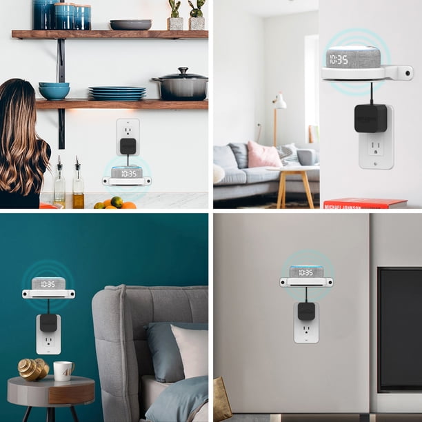 Soporte De Salida De Altavoz Inteligente 1 soporte de salida de soporte de pared para altavoz inteligente compatible con Bluetooth (blanco)