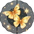 thumbnail image 2 of Elegant Metal Hanging Wind Spinners - Golden Butterfly Design with Intricate Patterns for Yard & Garden Decor Perfect Wind Chimes, 2 of 6