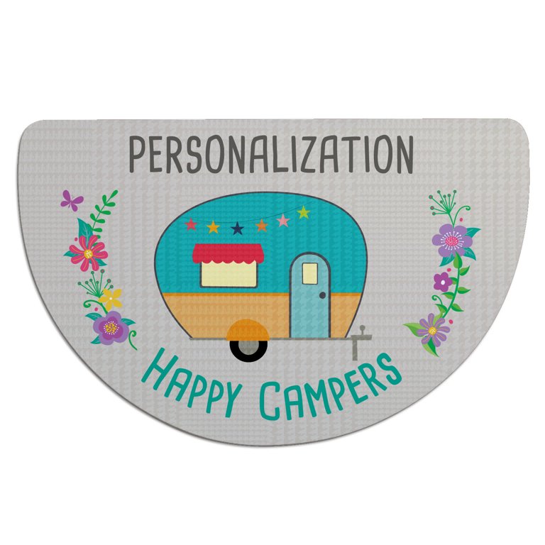 Personalized Happy Camper Doormat