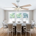 thumbnail image 4 of Chords Attic 52" 5-Blade Ceiling Fan with Lights and Remote Control, 6-Speed DC Motor, Timer and Reversible Function for Bedroom, Living Room and Dining Room, 4 of 12
