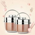 thumbnail image 3 of Bento Box Food Thermal Jar Insulation Soup Thermos Bag Portable Stainless Steel Leak-proof Tableware Lunch Storage Container (Pink 1.2L), 3 of 7