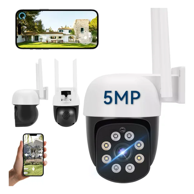 Skululu Cámaras de Seguridad Skululu C662 Ip Security 360° Ip66 5 MP Wifi HD Voice Vision Nocturna color Blanco
