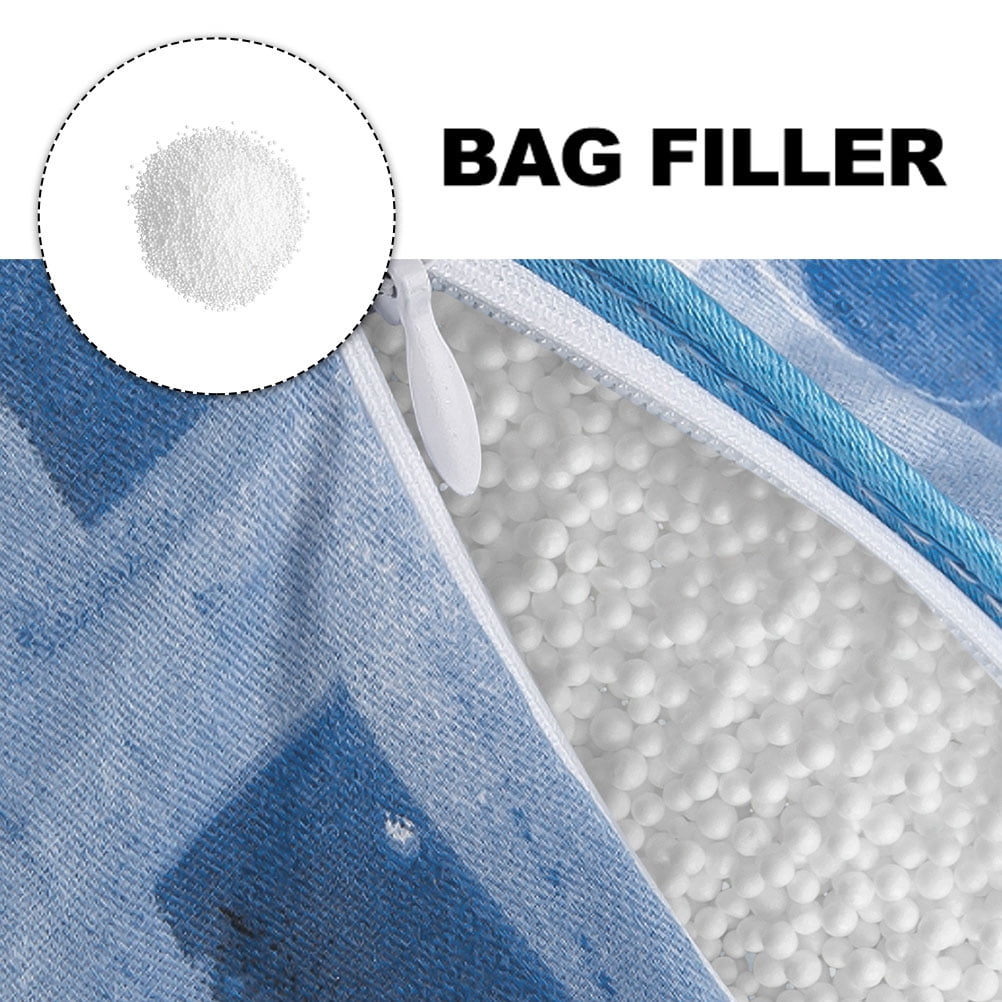 BESTYASH 1-Pack White Bean Bag Chair Refill with Foam Beads for Extra Comfort and Sofa Support