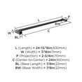 thumbnail image 6 of Amerock Monument Matte Black 24 inch (610mm) Towel Bar, 6 of 8
