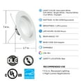 thumbnail image 4 of Feit Electric 5"- 6" Trim White High Output LED Recessed Downlight 120W Replacement (5CCT) Color Sel, 4 of 9
