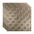 thumbnail image 1 of FASÄDE Rings Decorative Vinyl 2ft x 2ft Lay in Ceiling Panel in Brushed Nickel (5 Pack), 1 of 5