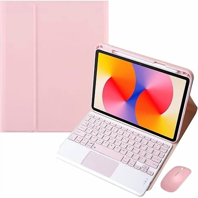 Funda de Teclado Magnético Ultradelgada con Ranura para Trackpad y Lápiz Óptico, Rosa para Huawei MatePad 11.5S 2024