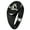 Black, variant on Sterling Silver Treble Bass Clef Musical Heart Engraved Oval Flat Top Polished Ring