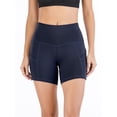 thumbnail image 2 of FANNYC Athletic Work Women's High Waist Yoga Shorts Stretch Comfort Biker Shorts Athletic Running Volleyball Gym Workout Sports Shorts Fitness Gym Loungewear With Side Pockets, 2 of 6