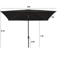thumbnail image 5 of JUSTLET 6.5' x 10' Rectangular Patio Umbrellas, Outdoor Umbrella for Chair, Black, 5 of 6