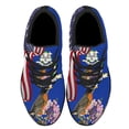 thumbnail image 2 of Connecticut Stte American flag Robin Bird and Mountain Laurel Flower Shoes Sneakers Black Size 3.5, 2 of 7