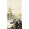 thumbnail image 3 of Koson, Ohara 9x14 Black Modern Framed Museum Art Print Titled - Pagoda and rainbow, 3 of 5