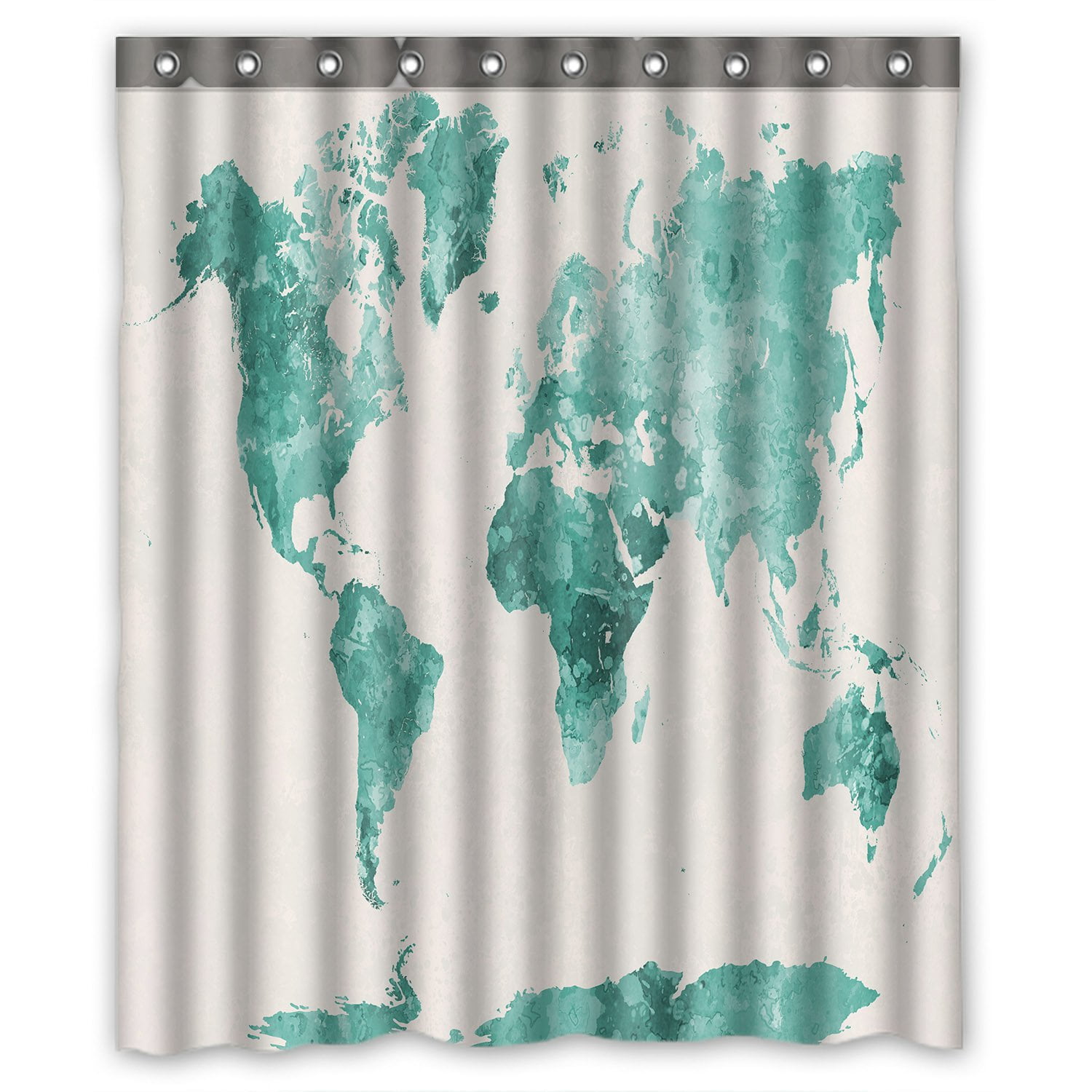 PHFZK Abstract Art Splatter Painting Shower Curtain, Watercolor World