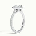 thumbnail image 2 of Eterna Jewel Round Cut Solitaire Engagement Ring - 1.8 Ct Lab-Created Diamond Rings - 14K White Gold Plated Rings - Halo Solitaire with Accents Rings for Her - Women’s Wedding Ring for Women's, 2 of 3