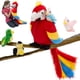 thumbnail image 1 of Animal de peluche Tezituor, loro guacamayo, con bebés, 45 cm, navideño, 1 of 9
