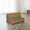 thumbnail image 4 of Hippie Foldable Mattress, Heart Peace, 74.8" x 35.4", Multicolor, by Ambesonne, 4 of 6