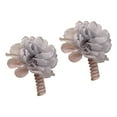 thumbnail image 3 of 2 piezas Bandas para el cabello de flores Bobina de cabello espiral elegante para el favor de la fiesta de cumpleaños gris, 3 of 8