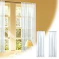 thumbnail image 2 of Sheer Curtains 2 Panels Set Semi Transparent Voile Window Drapes with Rod Pocket - Light Filtering Sheers for Bedroom Living Room Dining Room Wedding Party Backdrop Canopy Decor, 2 of 7