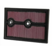 K&N Performance High-Flow Engine Air Filter: Washable, Multi-Layer Protection, Engineered to Boost Horsepower, 33-3004