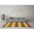thumbnail image 3 of Ahgly Company Indoor Round Abstract Brown Modern Area Rugs, 5' Round, 3 of 4