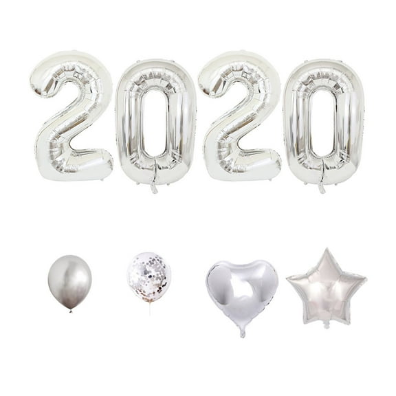 unbranded  16 Inches Birthday Number Balloon Helium Weights Balloons Silver
