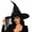 Style 2, variant on Kabuer Halloween Black Witch Hat, Adults Pointed Wizard Hat for Halloween, Masquerade Costume Accessories (Style 2)