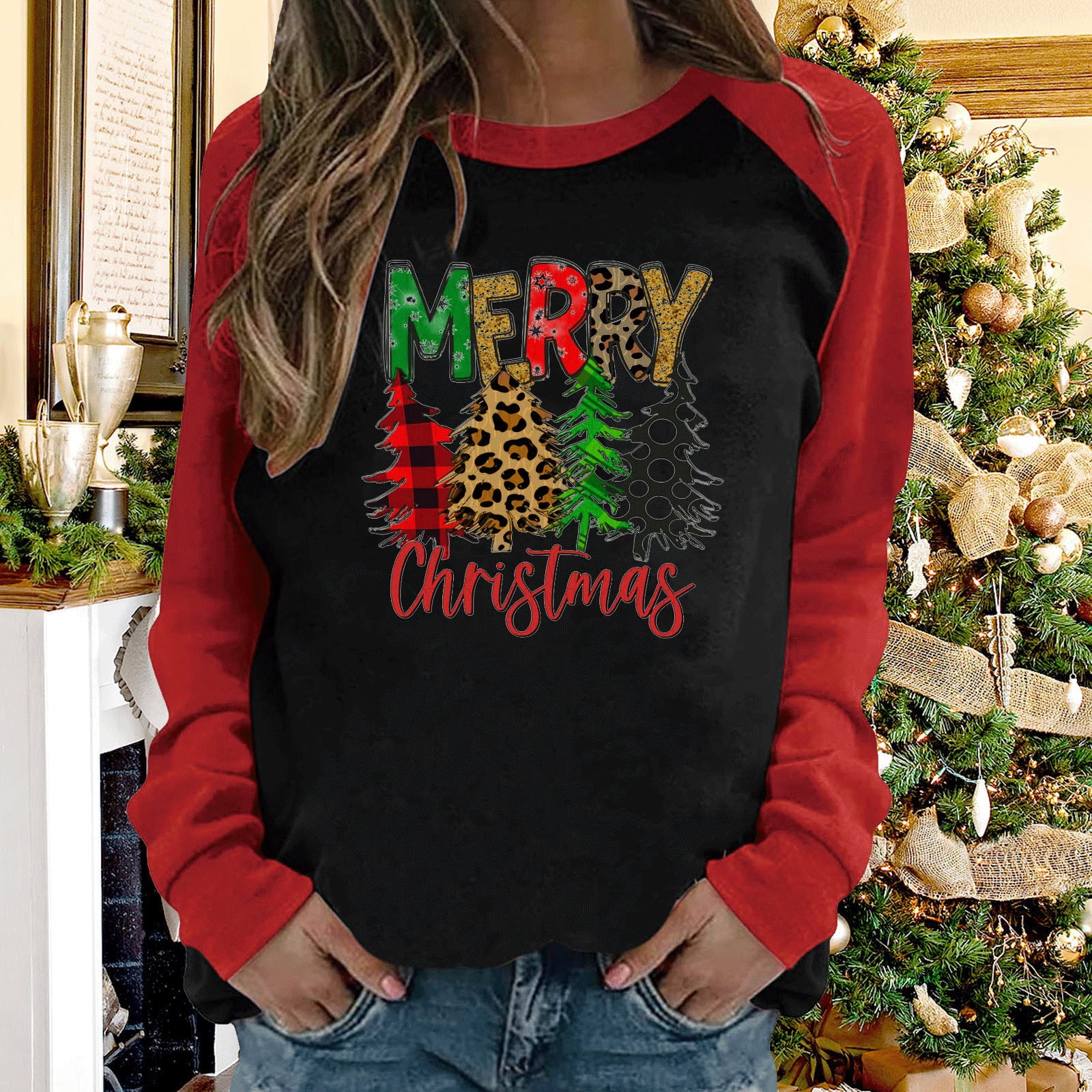 Ugly Christmas Sweater for Women Long Sleeve Tops Blouse Oversized Sweaters  for Women,Ugly Christmas Sweater for Women - Walmart.com