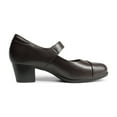 thumbnail image 3 of BURUDANI Women's Chunky Low Block Closed Toe Heels Mary Janes Pumps Comfortable Round Toe Dress Work Wedding Shoes, 3 of 7