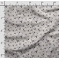 thumbnail image 2 of Soimoi Insect Print, Silk Fabric, Decor Sewing Fabric by The Yard 42 Inch Wide,Decorative Fabric for Shirts Suits Ties, Light Gray, 2 of 5