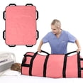 thumbnail image 2 of ZHEEYI Multipurpose 48" x 40" Positioning Bed Pad with Reinforced Handles - Reusable & Washable Patient Sheet for Turning, Lifting & Repositioning - Double-Sided Nylon Fabric, Pink, 2 of 15