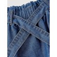 thumbnail image 3 of Womens Blue Denim A-Line Skirt With Knotted Waistband, 3 of 4