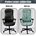 thumbnail image 4 of Renewold Office Chair Cover Universal Rotating Boss Chair Cover Printed Desk Chair Protector Stretch Fabric Cover with Elastic Bottom for Easter Decor, Easter Bunny Egg Carrot Green, S, 4 of 7