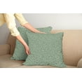 thumbnail image 2 of Ambesonne Floral Throw Pillow Cover 2 Pack, Botanical Elements Flowers, 20", Peacock Green Eggplant, 2 of 5