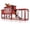 Red, variant on Large Chicken Coop with Run, Fits 4-6 Chickens, Outdoor Hen House, Metal Wheels, Thick Panels, Asphalt Roof, Easy Clean