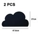 thumbnail image 2 of Kids Placemat - Silicone Cloud Shape Placemat Non Slip Placemat for Baby Toddlers,Reusable Placemats-Black, 2 of 4