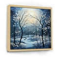 thumbnail image 2 of Designart "Snow Flowers Tree Beauty Pointillism I" Pointillism Floater Framed Wall Art Print, 2 of 7