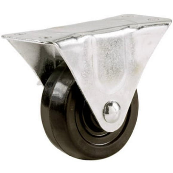 Shepherd Hardware 9659 4 in. Rubber wheel Rigid Plate Caster