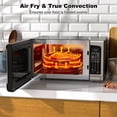 thumbnail image 4 of Willz WLCMJ412S2BCSCAF10 3-in-1 Countertop Microwave Oven with Convection, 6 Pre-Programmed Cooking Settings, 12.8" Turntable, Air Fry Kit Included, 1.3 Cu.Ft, 1000W, cu ft, Stainless Steel, 4 of 5