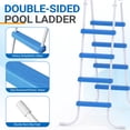 thumbnail image 6 of Ktaxon 4-Step Pool Ladder, 52 Inch Above Ground Swimming Pool Ladder with White Metal Frame & Blue Steps, Heavy-Duty Entry Ladder, 6 of 13