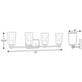 thumbnail image 6 of Progress Lighting Adley 4-Light Bath Vanity in Black with Clear Glass Shades, 6 of 10