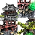 thumbnail image 3 of Nvzi Chinese Ancient Water Towns Aquarium Décor Ornaments, Resin Fish Tank Decorations Hideout Castle 8", Hand Painted with Realistic Details Tree (Water Town with red Stairs), 3 of 5
