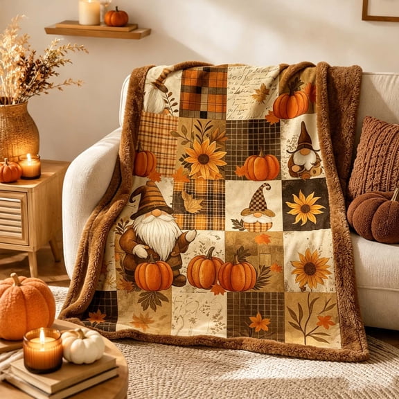 Clearance Halloween Flannel Throw Blanket 39.4x27.6 Inch - Soft Pumpkin Ghost Printed Decorative Blanket for Couch Bed Travel Living Room Holiday Home Accent