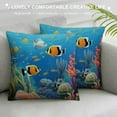 thumbnail image 3 of Nawypu  Ocean Pillow Case by Colorful Fishes Seaworld Square Cushion Cover Standard Pillowcase for Men Women Home Decorative Sofa Armchair Bedroom Livingroom, 3 of 5