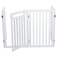 thumbnail image 6 of TRIXIE 4-Panel Foldable Wood Freestanding Pet Gate, Walk Thru Door, Expands to 81.2", White, 6 of 7